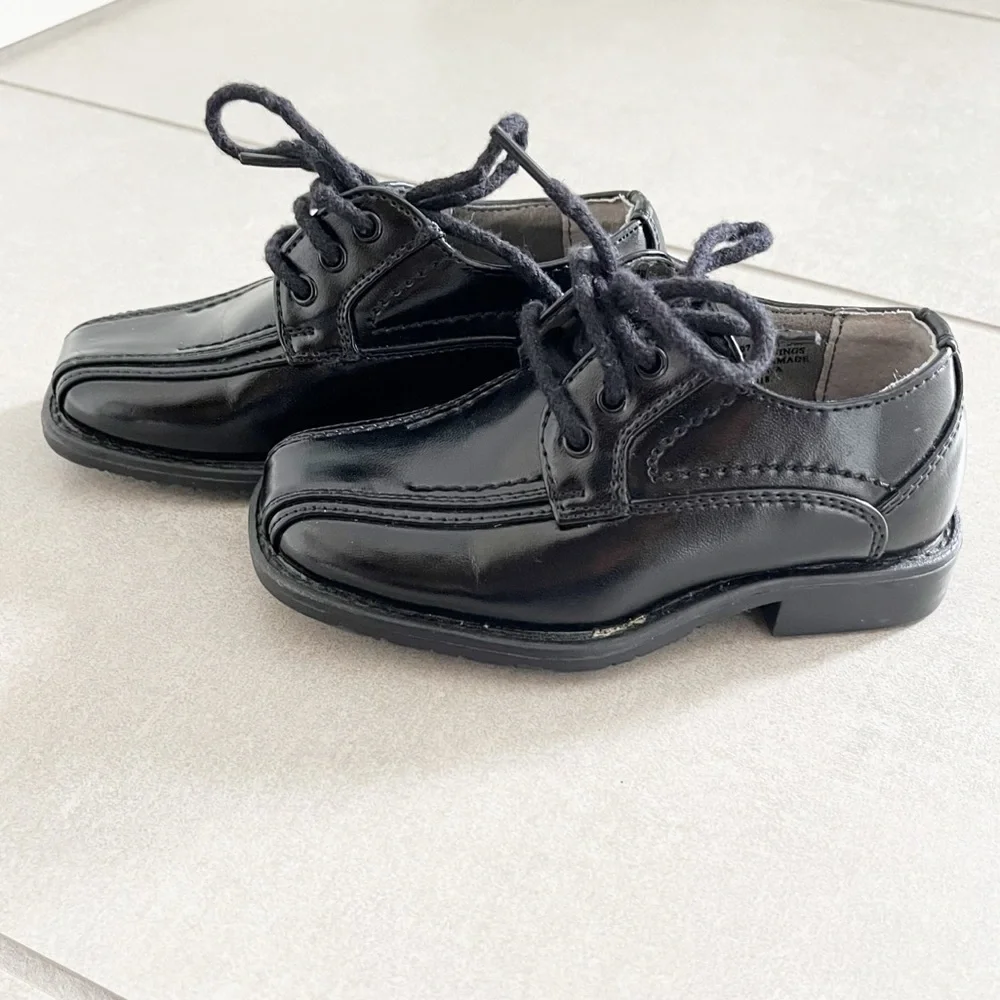 Stacy Adams Black Oxford Toddler Boy Dress Shoes Size 5